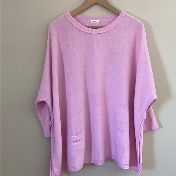 Mersea- Women Pink Catalina Sweater in One Size Pit - Picture 6 of 12